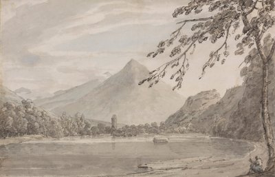 Sul fiume Aare tra Unterseen e il lago di Brienz da John Robert Cozens