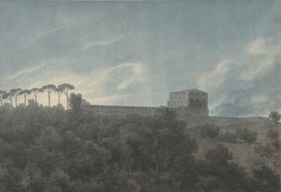 Veduta della Villa Lante sul Gianicolo a Roma da John Robert Cozens