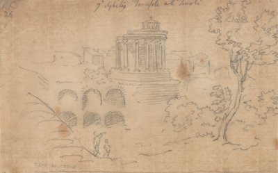 Il tempio della Sibilla a Tivoli da John Robert Cozens