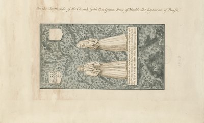 Chiesa di Madeley - Lapide di John Egerton: disegno a penna e inchiostro, nd [XIX sec.] da John Robert Fernyhough