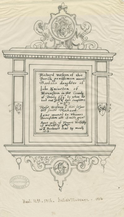 Chiesa di Rugeley (Vecchia) - Monumento a Richard Weston da John Robert Fernyhough
