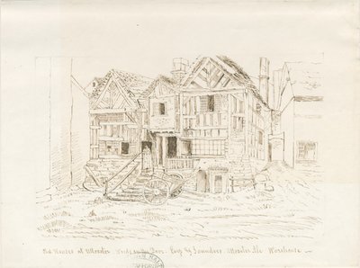 Uttoxeter Town - Magazzino della birra: disegno a penna e inchiostro, nd [?metà XIX secolo] da John Robert Fernyhough