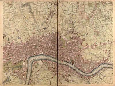 Esatta indagine delle città di Londra e Westminster, il borgo di Southwark, con la campagna vicina dieci miglia intorno, c.1746 (incisione) da John Rocque