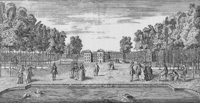 Palazzo di Kensington in epoca georgiana, c1750, 1911 da John Rocque