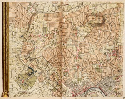 Mappa di Greenford, Osterley, Ealing e Kew da John Rocque