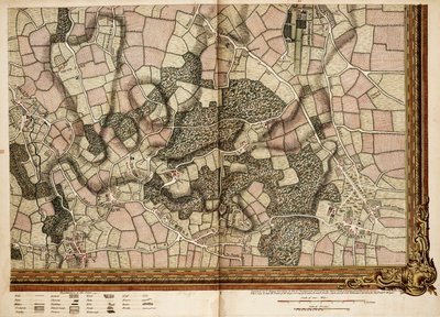 Mappa di Mottingham, Bromley e Chislehurst da John Rocque