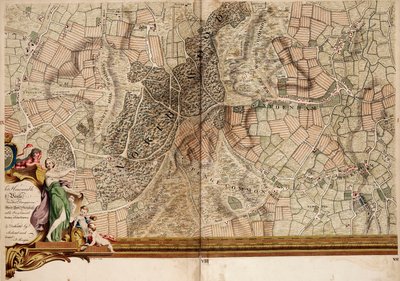 Mappa di Streatham, Croydon e Sydenham da John Rocque