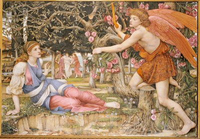 Amore e la fanciulla da John Roddam Spencer Stanhope
