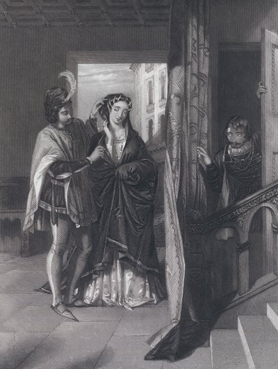 La curiosità fatale (incisione) da John Rogers (after) Herbert