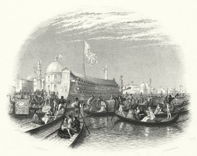 Il matrimonio del mare. La barca del Doge e le gondole sull