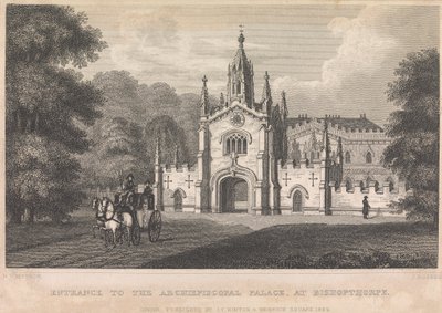 Ingresso al Palazzo Arcivescovile, a Bishopthorpe; pagina 34 (Volume Uno) da John Rogers