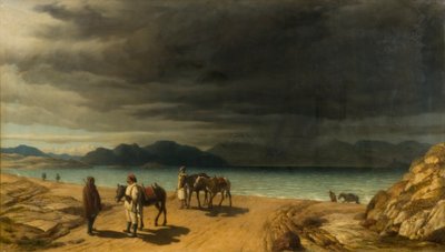 Paesaggio con lago e soldati greci da John Rogers Herbert