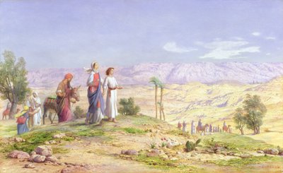 La Sacra Famiglia si Avvicina a Gerusalemme da Nazareth, 1878 da John Rogers Herbert