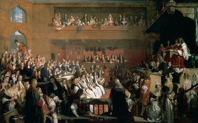 Il processo dei sette vescovi alla Camera dei Comuni durante il regno di Giacomo II da John Rogers Herbert
