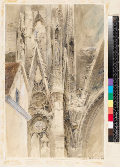 Ingresso al transetto sud della Cattedrale di Rouen, 1854 da John Ruskin