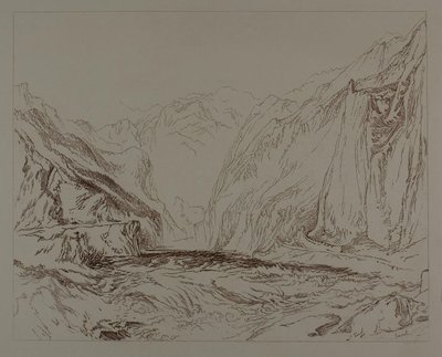 Scena di montagna di sabbia da John Ruskin