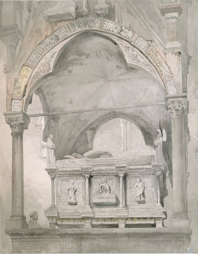 Studio per la tomba di Mastino II della Scala a Verona, 1852 da John Ruskin