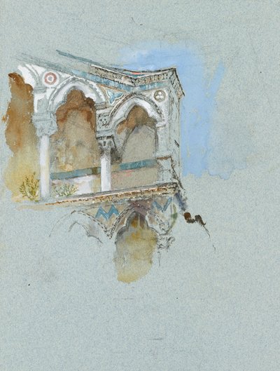 Studio del gotico pisano (parte della facciata di San Michele in Borgo, Pisa) da John Ruskin