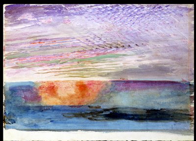Tramonto a Herne Hill attraverso il fumo di Londra, 1876 da John Ruskin