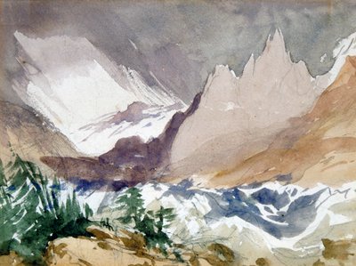 Paesaggio montano svizzero, XIX secolo da John Ruskin