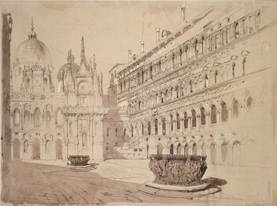 Il cortile del Palazzo Ducale, Venezia, maggio 1841 da John Ruskin