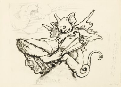 La testa di un avaro: disegno ingrandito dal xilografia di Lützelburger di 