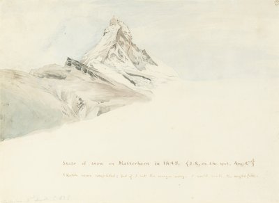Il Cervino, Svizzera, dal Nord-Est, 1849 da John Ruskin