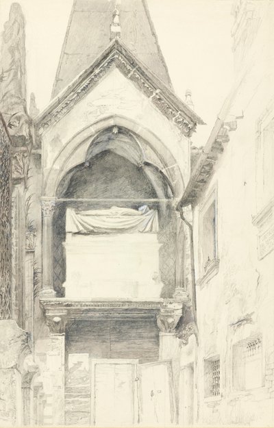 La tomba di Cangrande I della Scala, Verona, 28 maggio-29 giugno 1869 da John Ruskin