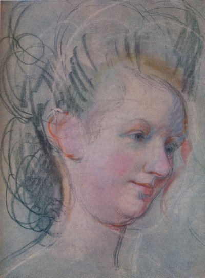 Schizzo della testa di una signora, c. 1791 da John Russell