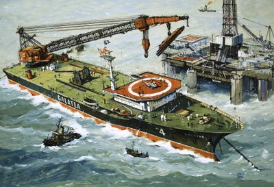 La Galatea, dotata di una gru per il sollevamento di carichi pesanti da John S. Smith