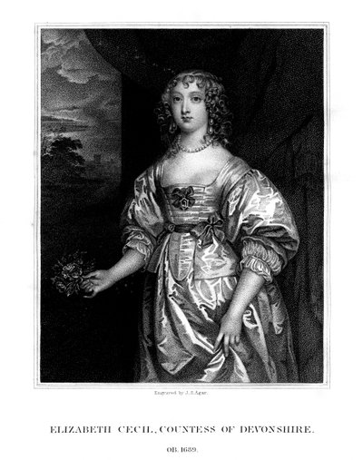Elizabeth Cecil, Contessa del Devonshire, 1824 da John Samuel Agar