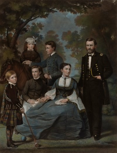 Il generale Grant e la sua famiglia da John Sartain