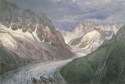 Vista della Mer de Glace con l