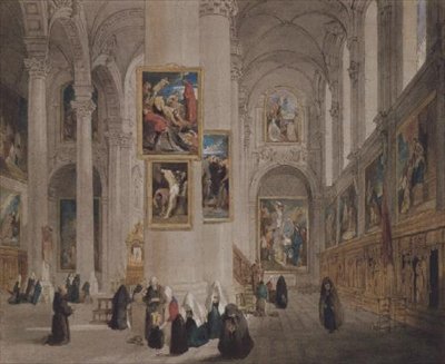 Interno di una chiesa a St. Rombaut Malines da John Scarlett Davis