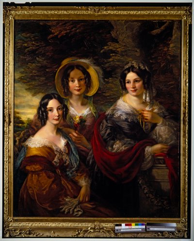 Ritratto di Frances, Charlotte e Catherine Voules da John Scarlett Davis