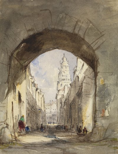 Scena di Strada a Calais da John Scarlett Davis