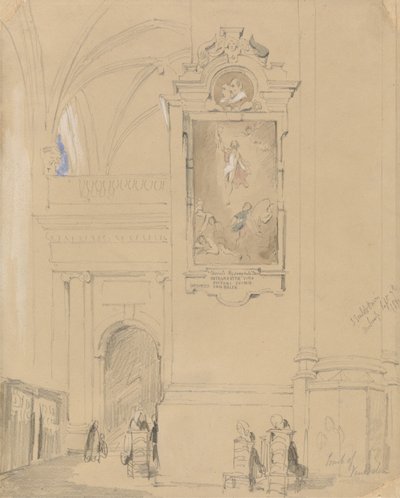 La tomba di Hendrick van Balen (1575-1632), Anversa, 7 settembre 1832 da John Scarlett Davis