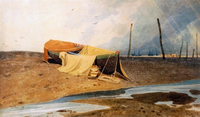 Una barca sulla spiaggia da John Sell Cotman