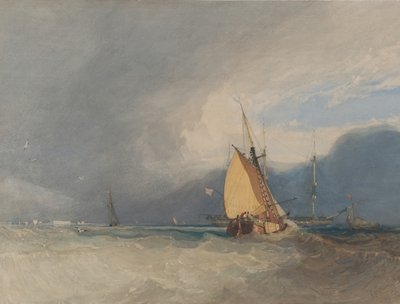 Barche al Largo della Costa, Tempesta in Arrivo da John Sell Cotman