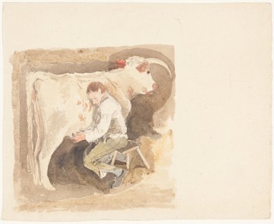 Ragazzo che munge una mucca da John Sell Cotman