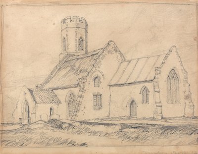 Chiesa di Brampton, Norfolk, da sud-est da John Sell Cotman