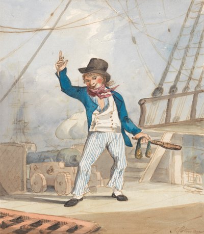Caricatura di un marinaio (Uno di un set di tre) da John Sell Cotman