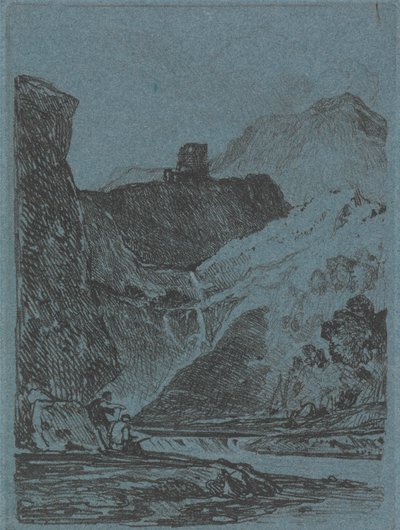 Castello Sopra una Cascata da John Sell Cotman