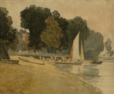 Cheyne Walk, Londra, c.1809-10 da John Sell Cotman