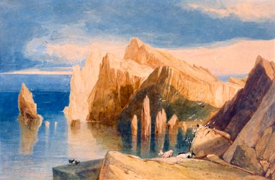 Scogli sul lato nord-est di Point Lorenzo, Madeira da John Sell Cotman