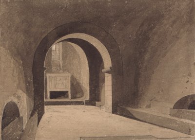 Cripta di San Gervasio, Rouen, Normandia da John Sell Cotman