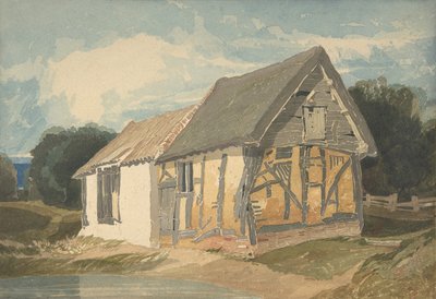 Edificio Agricolo vicino a uno Stagno, 1808-11 da John Sell Cotman