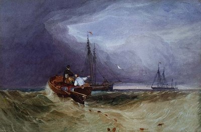 Barche da pesca al largo di Yarmouth da John Sell Cotman