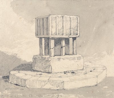 Fonte della chiesa di Caister, Norfolk da John Sell Cotman