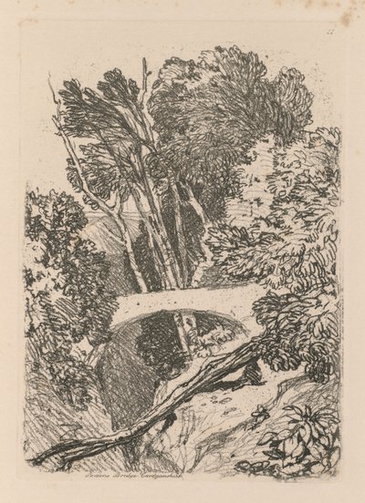 Liber Studiorum: Tavola 11, Ponte del Parroco, Cardingshire da John Sell Cotman